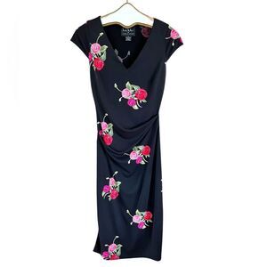 Vintage 90’s Nicole Miller For Lord & Taylor Dark Floral Dress